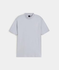 Mock Neck White T-Shirt